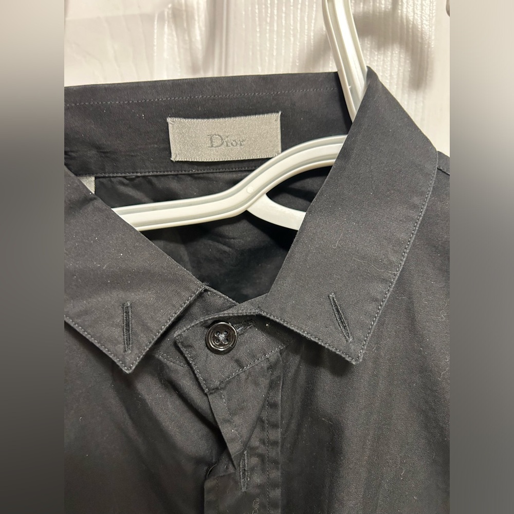 Dior homme black dress shirt size 40